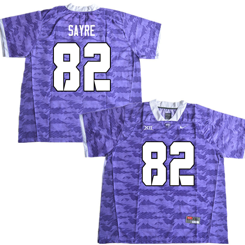 Men #82 Cole Sayre TCU Horned Frogs College Football Jerseys Sale-Limited Purple - Click Image to Close